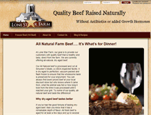 Tablet Screenshot of lonestarfarmbeef.com